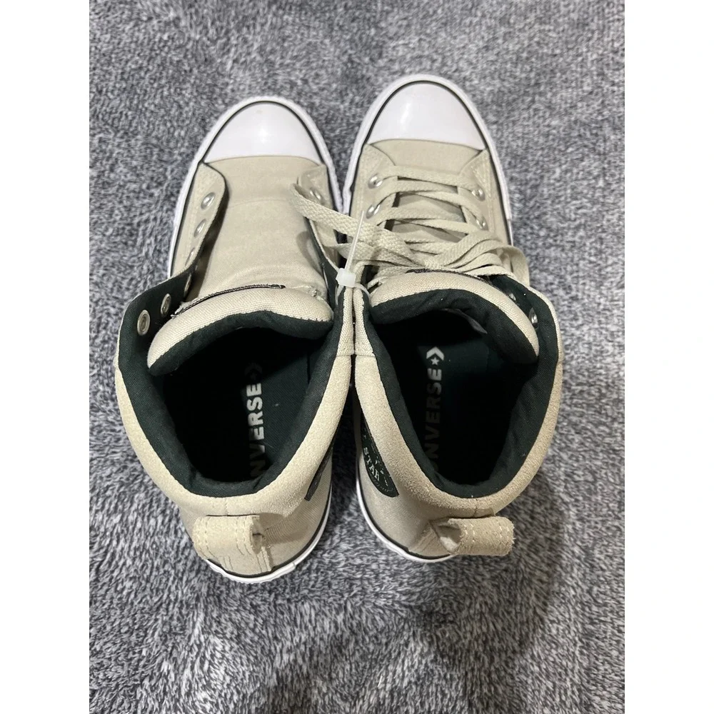Converse Chuck Taylor All Star Madison Mid Khaki Beige Canvas Sneakers 163402C